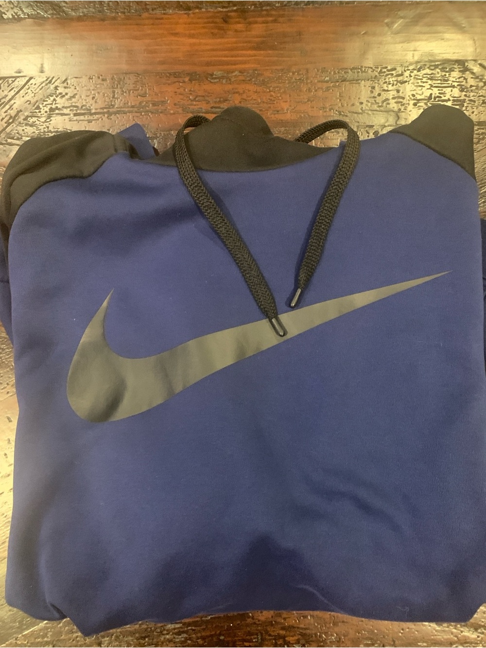Nike Blue and Black Pullover Hoodie